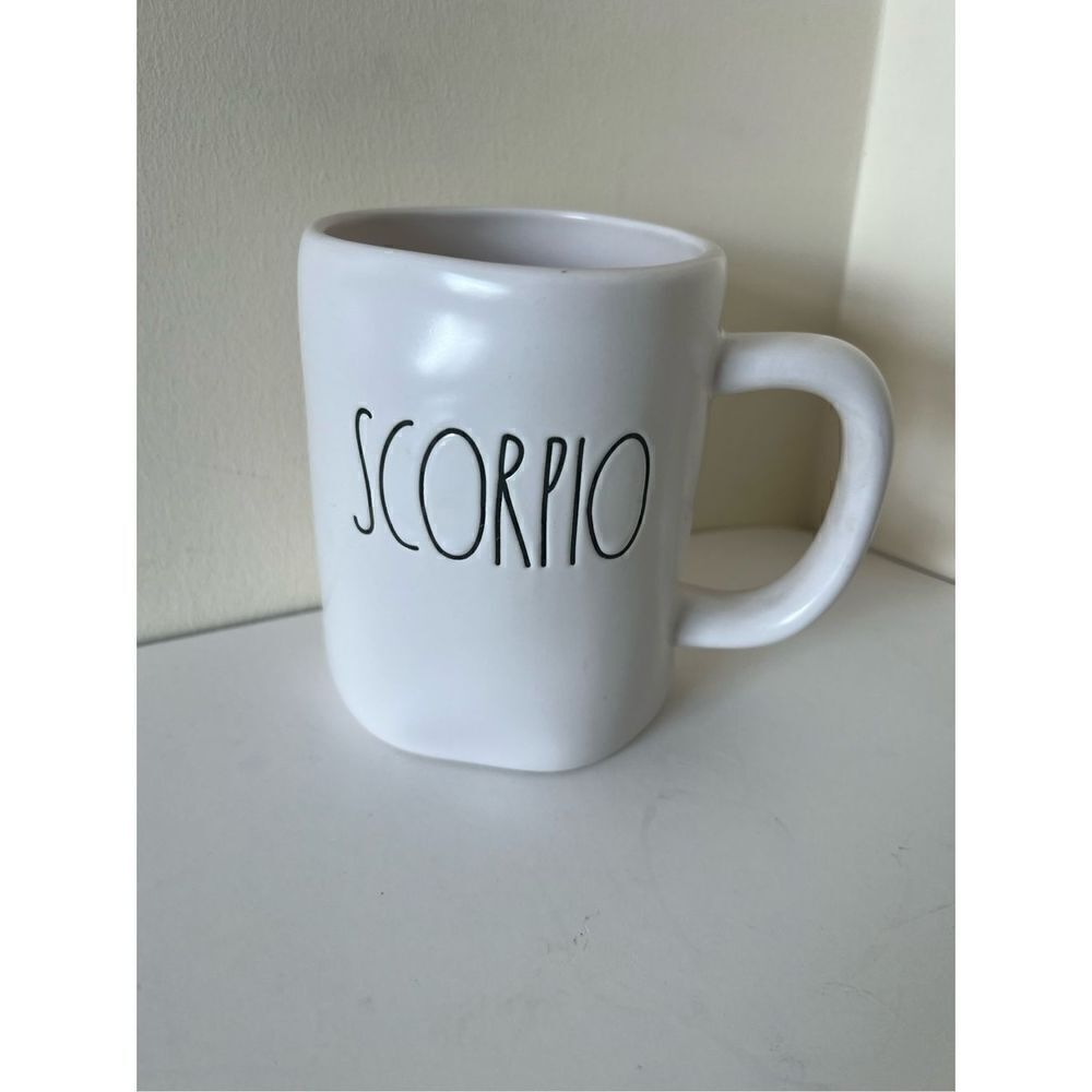 Rae Dunn SCORPIO Coffee Tea Mug Cup Zodiac Sign With Gold Lettering 18 Oz